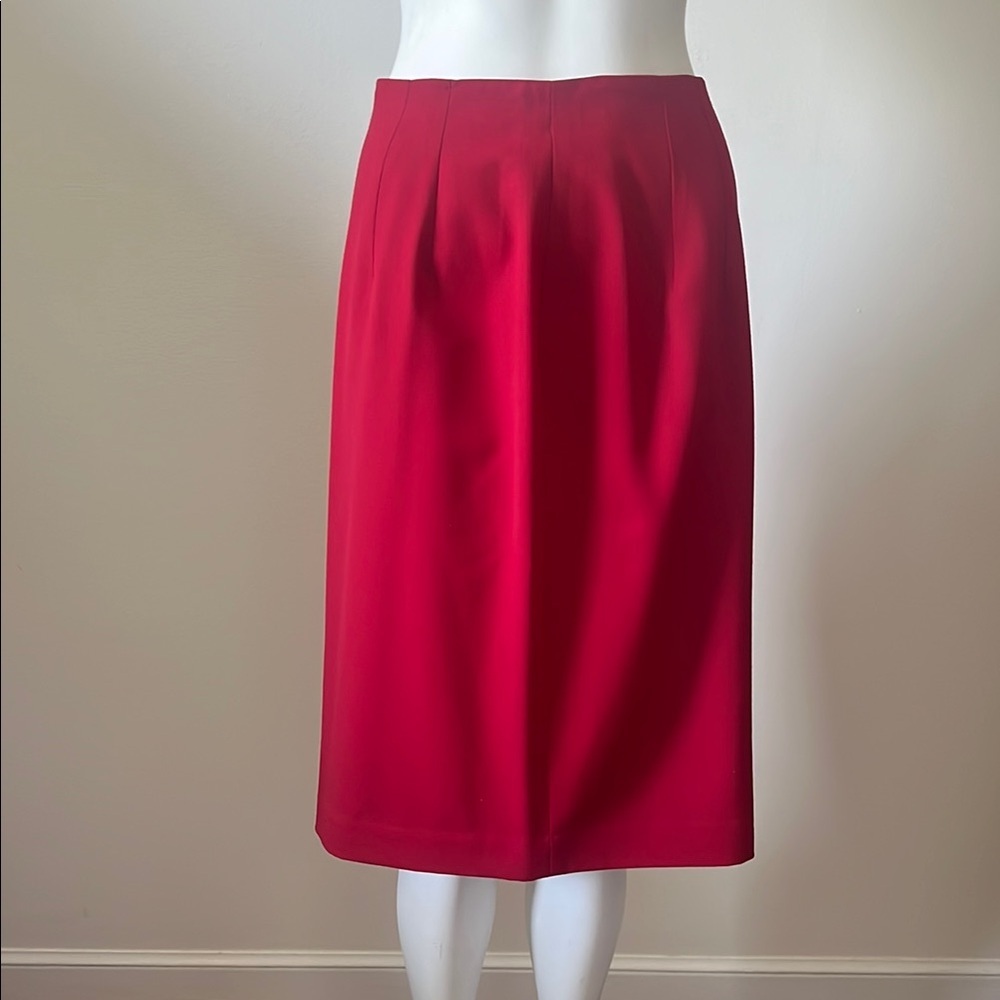 Classiques Wool Elegant Red Women's Skirt Size 14 New With Tag
